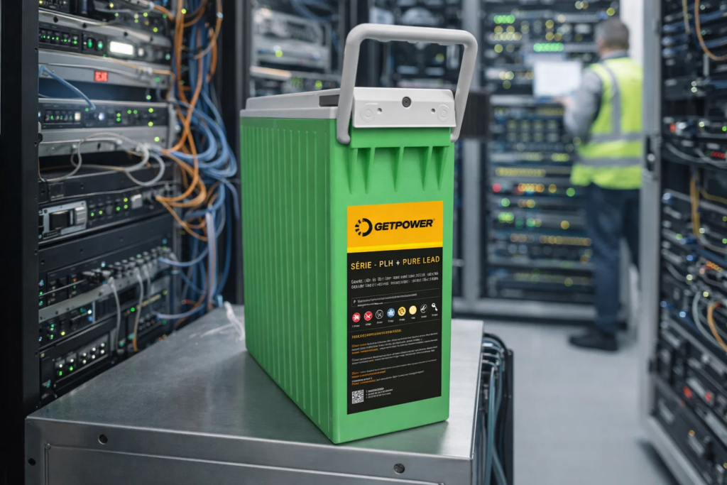 bateria de chumbo Getpower usada em sistema de energia renovável