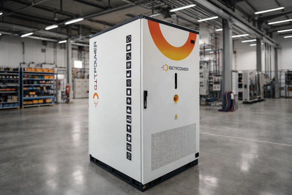  BESS Getpower usada em sistema de energia renovável